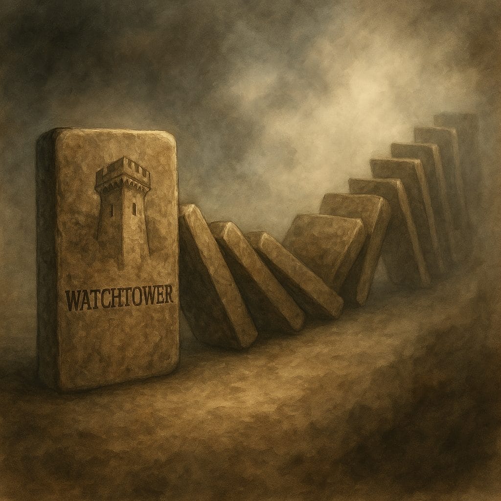 Ancient scroll unraveling into dust in a mystical fog, symbolizing the collapse of biblical prophecy claims.